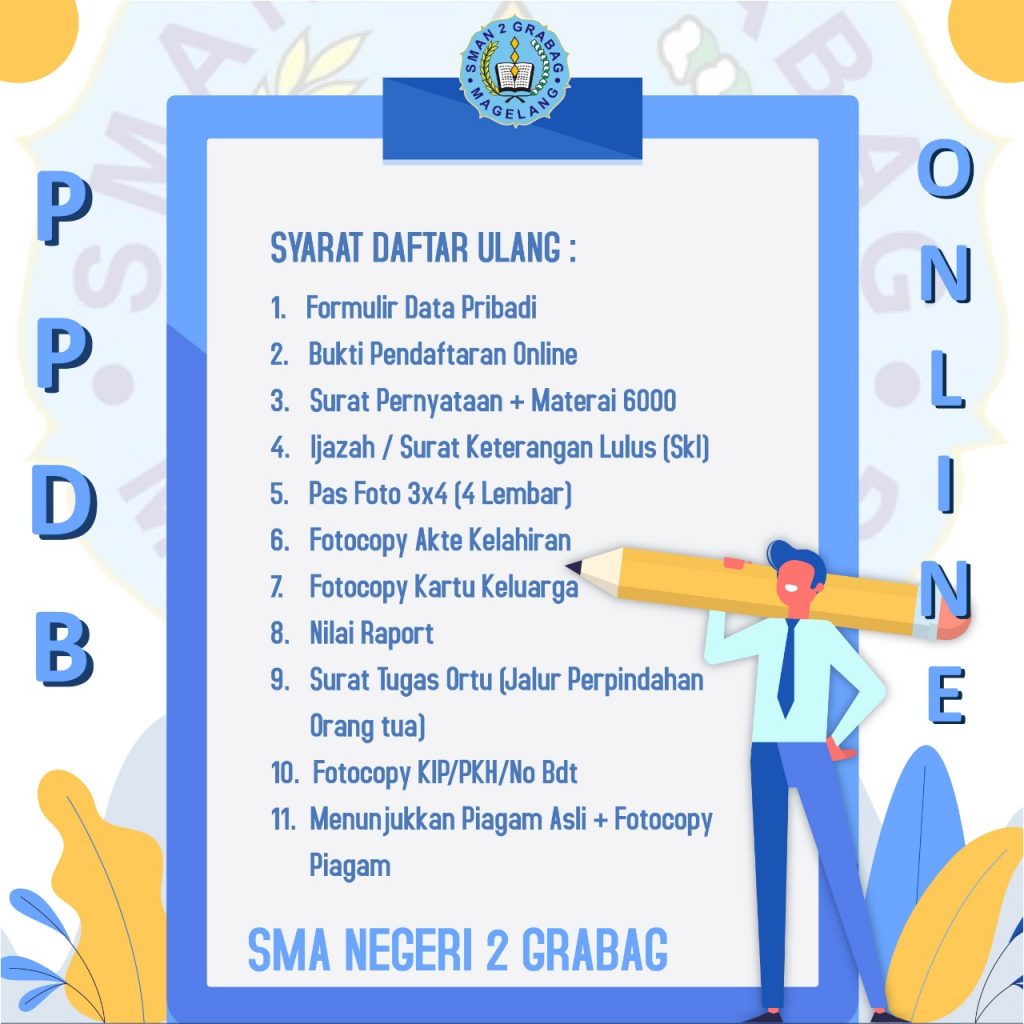 Pengumuman PPDB dan Daftar Ulang SMA Negeri 2 Grabag