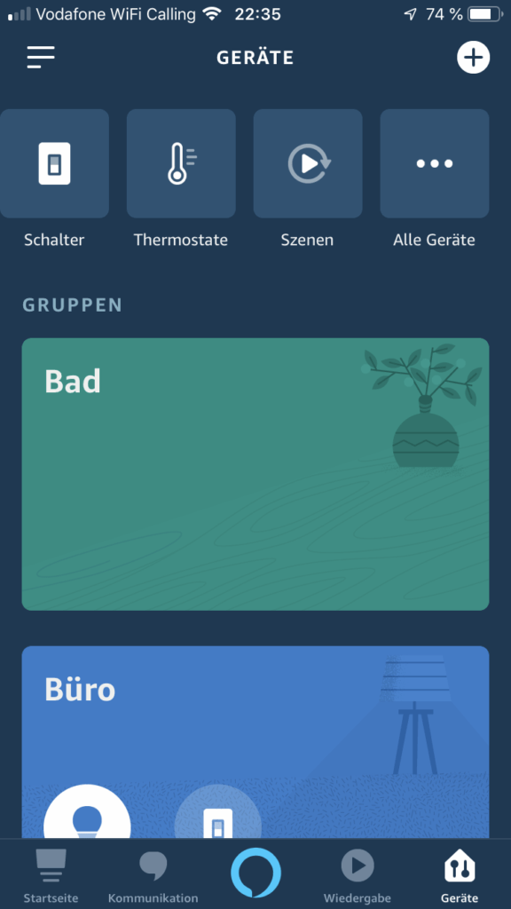 Alexa Rolladen Steuerung über FHEM Connector Skill smart