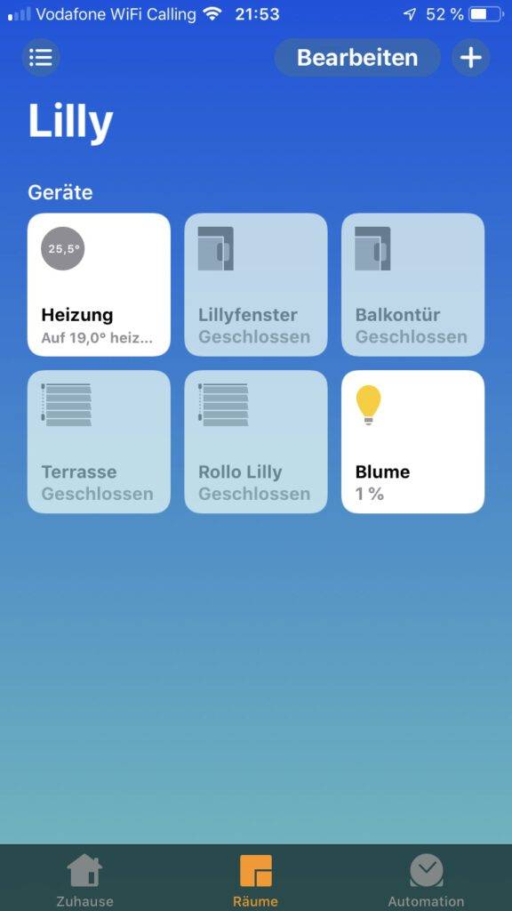 Somfy RTS Rolladen über FHEM in Homekit einbinden smartlive