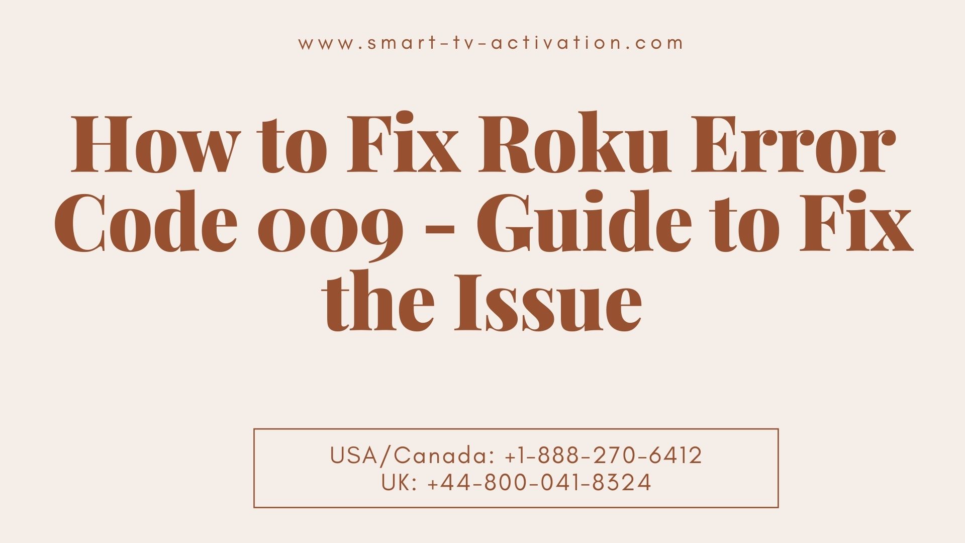 Solution Of Roku Error Code 009 Follow Step By Step Instruction