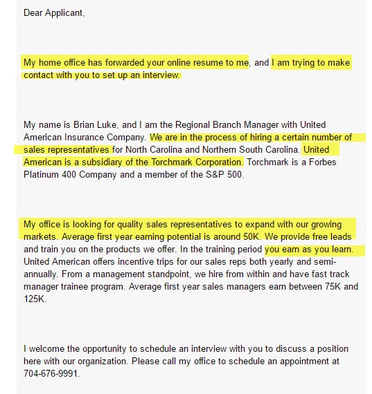 Life Insurance Email Script