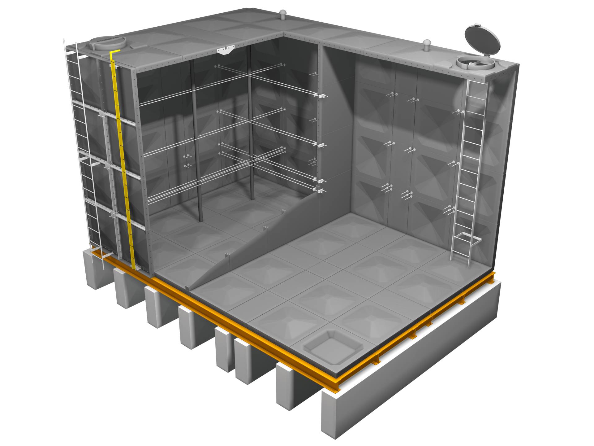 GRP Water Tank GRP Panel Water Tank Installation FRP Tanks