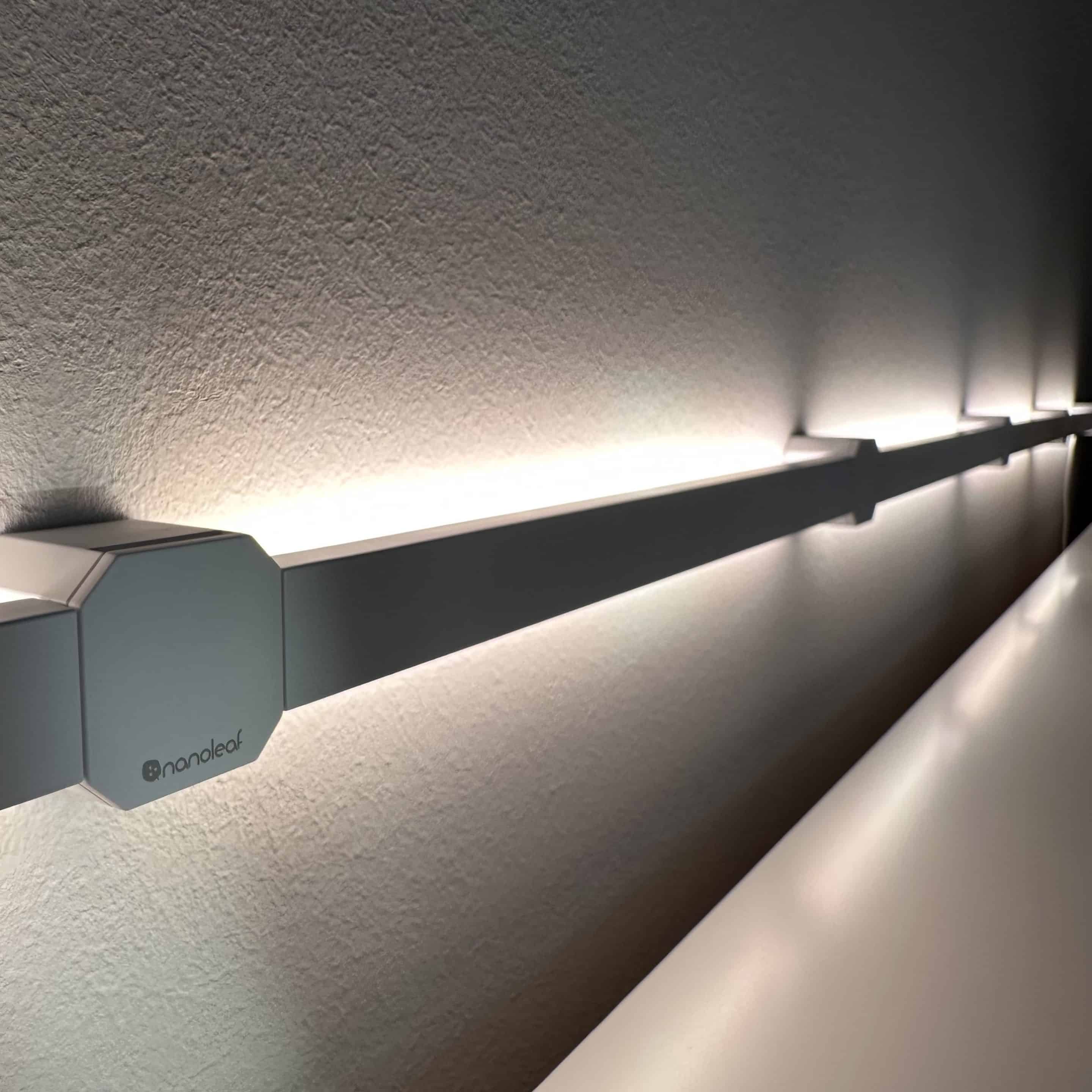 Nanoleaf Lines Squared HomeKit light bar at right angles Matter