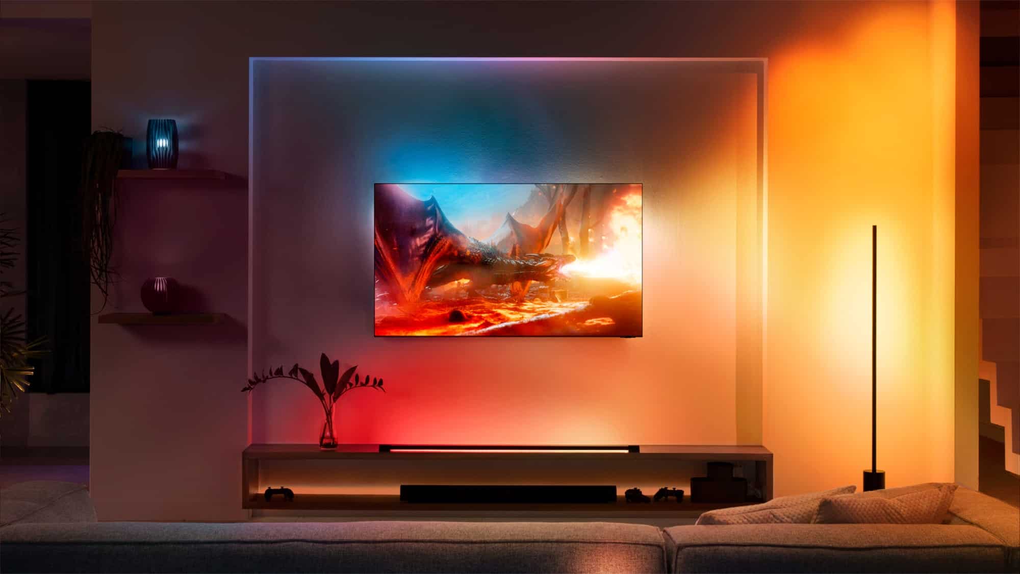 Philips Hue Ambilight for Samsung TVs via app Matter & Apple HomeKit