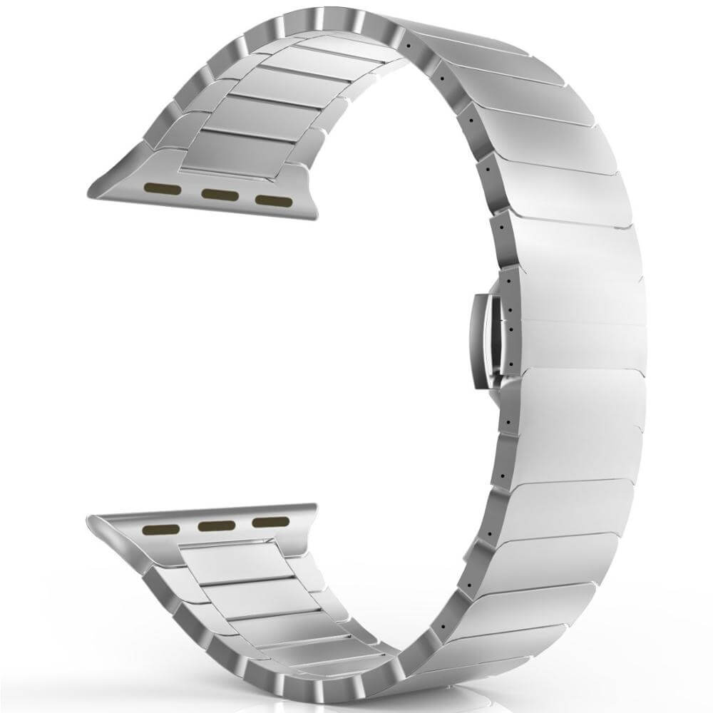 Luxury Stainless Steel Apple Watch Bands Silver