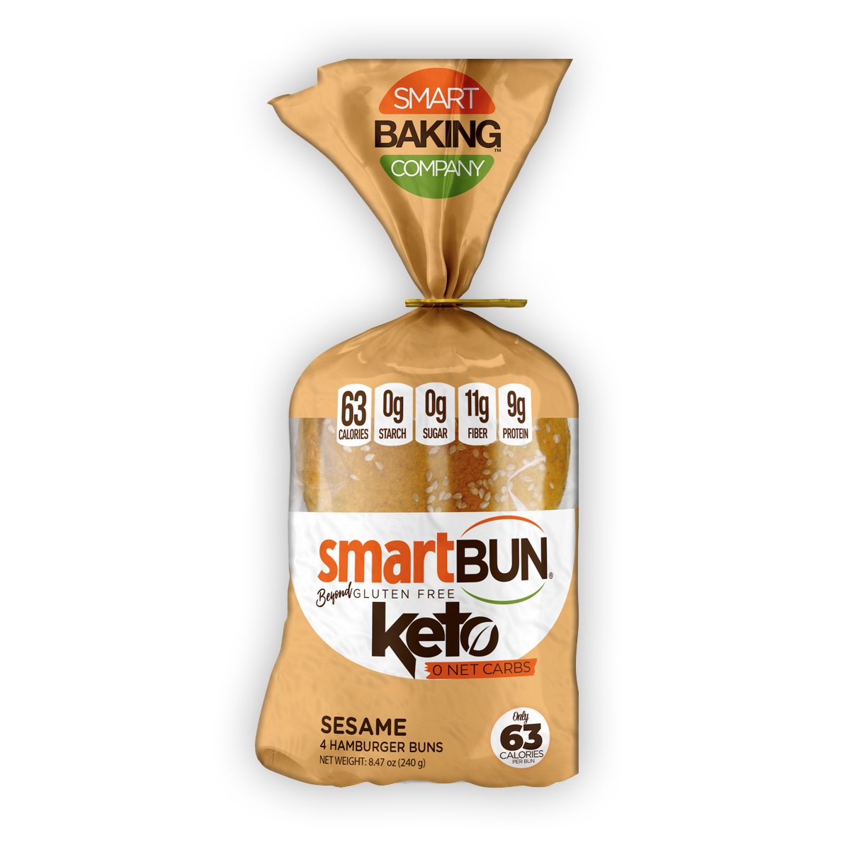 Sesame SmartBun 4pack Smart Baking Company