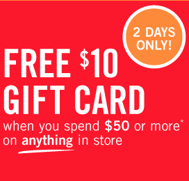 Free $10 Gift Card from Shoppers Drug Mart (with purchase of $50
