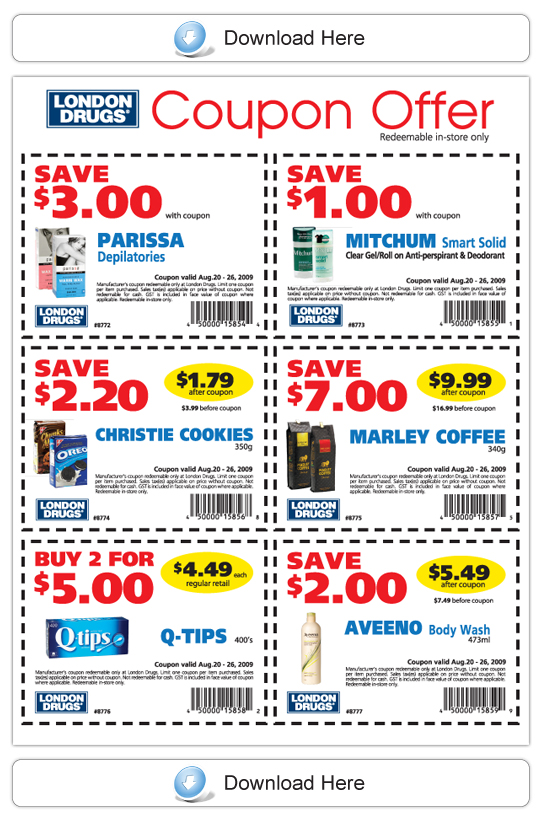 Canada’s London Drugs Online Coupons for August 2026, 2009 Canadian Freebies, Coupons, Deals