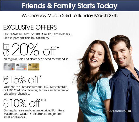 The Bay Canada Friends & Family Event March 23 27, 2011 Canadian