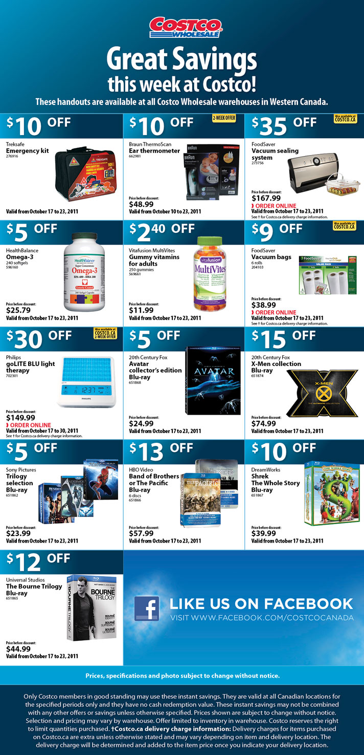 Costco Canada Coupons East & West Oct 1723 Canadian Freebies