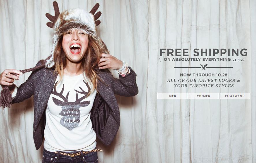 American Eagle Canada Free Shipping Now Until October 28th Canadian
