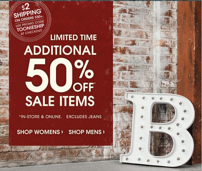 Bootlegger Canada Additional 50 Off Fall Sale In Store & Online