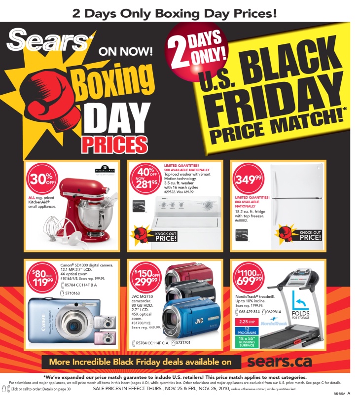 Sears Canada Black Friday 2012 Flyer Canadian Freebies, Coupons