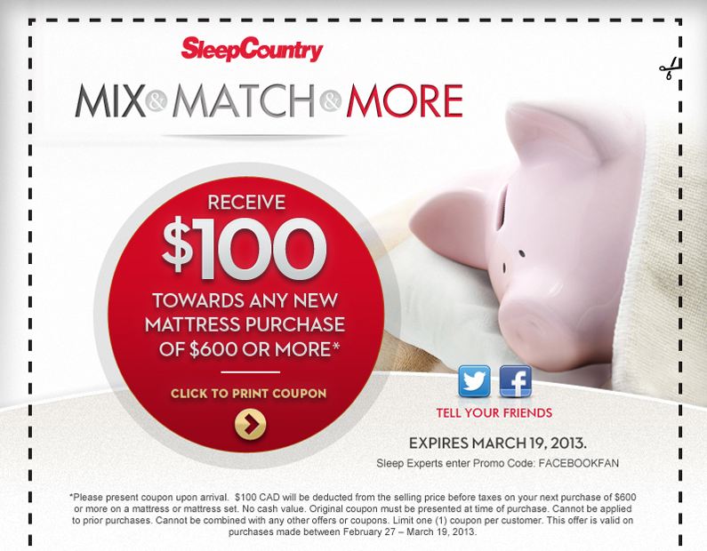 Sleep Country Canada Save 100 on Mattress of 600+ Canadian Freebies