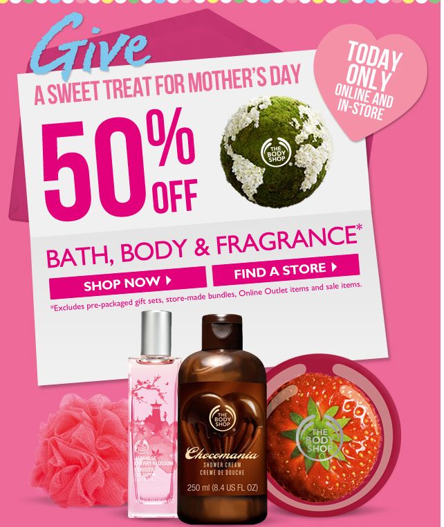 The Body Shop Canada 50 Off Bath, Body, and Fragrance Today Only Canadian Freebies, Coupons