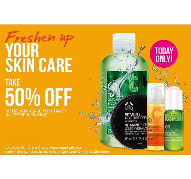 The Body Shop Canada 50 Off Skin Care *Today Only* Canadian