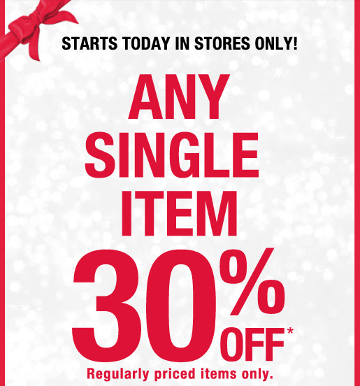 Victoria's Secret Canada Offers Boxing Day Sales Any Single Item 30