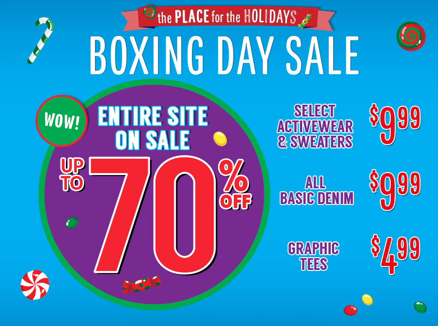 The Children's Place Canada Offers Boxing Week Sale Entire Site Up to