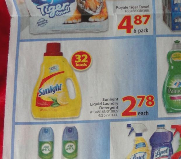 Walmart Canada Free Sunlight Laundry Detergent Pacs After Coupon April