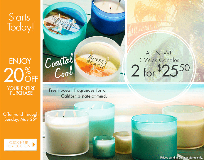Bath & Body Works Printable Coupon Save 20 Off Your Purchase