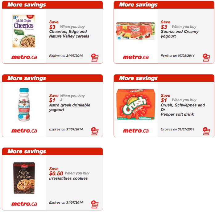 Metro Ontario Canada Printable Coupons July 25 31, 2014 Canadian