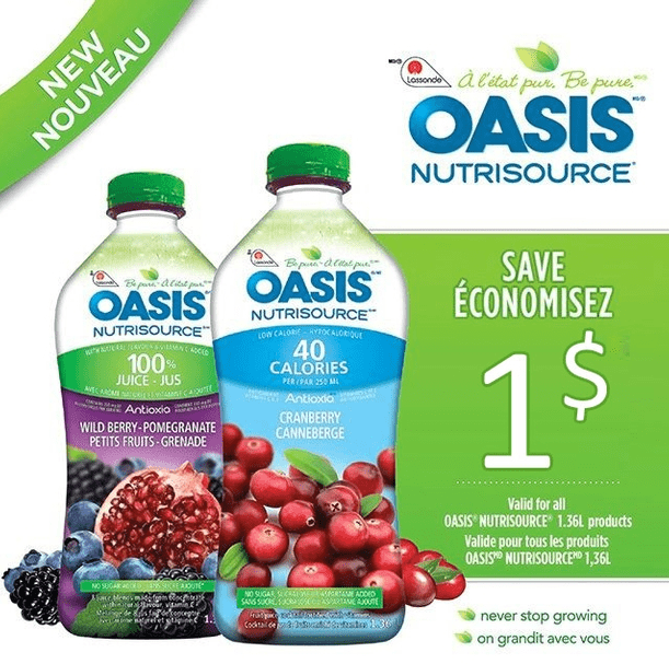 GoCoupons Mail to Home Coupon Save 1 on Oasis NutriSource Canadian