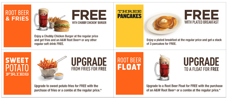 A&W Restaurant Canada Printable Coupons: Get FREE Root Beer and Fries