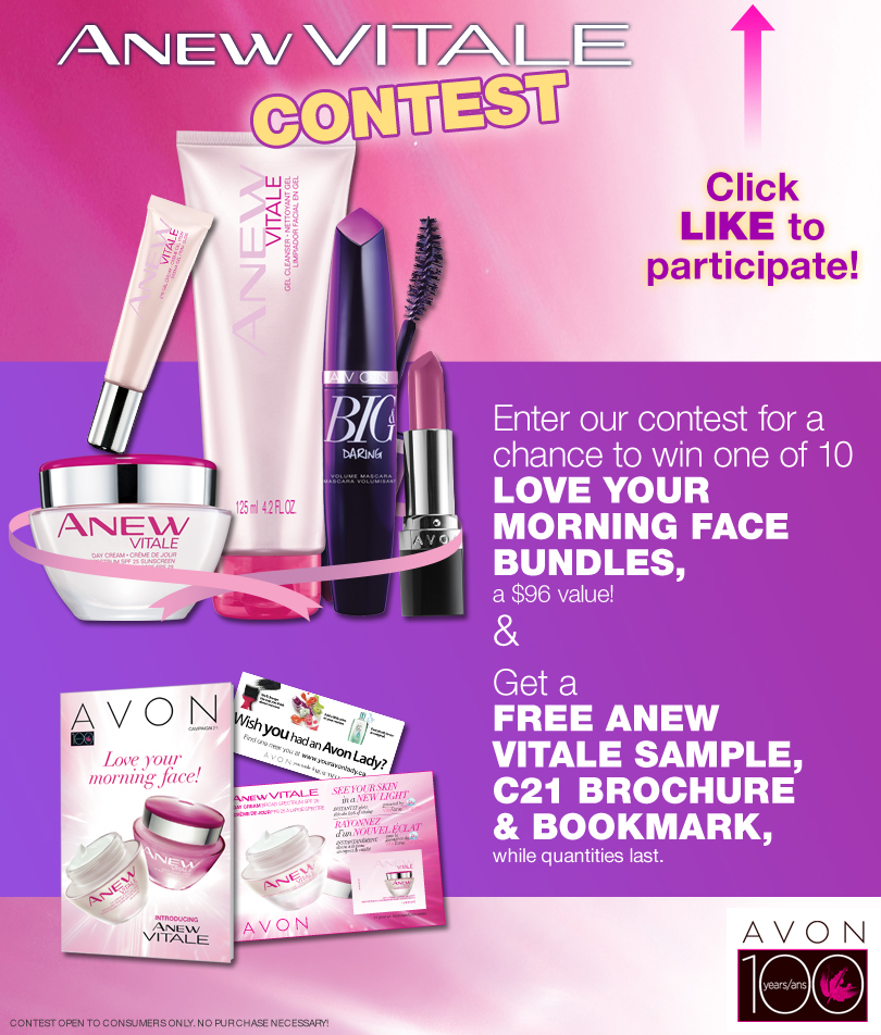 Avon Canada Free Sample and Contest Get a FREE Anew Vitale Sample