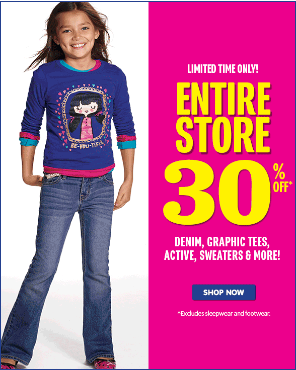 The Children's Place Canada Offers Save 30 Off The Entire Store + 20