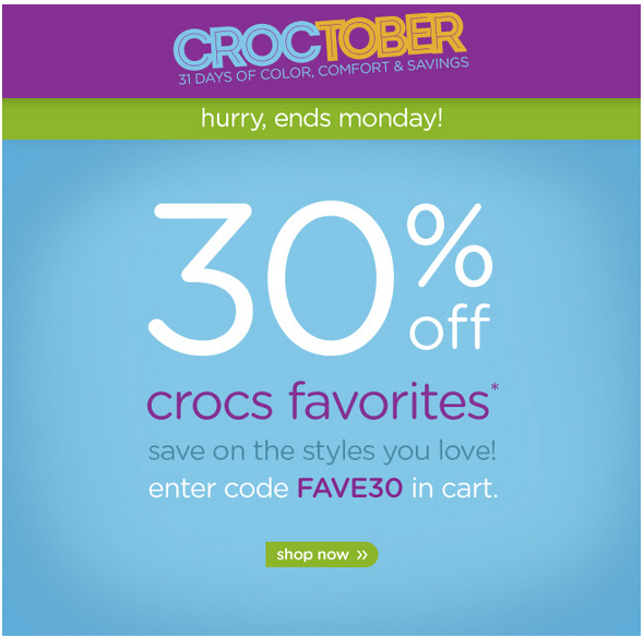 Crocs Canada Offers Get 30 Off Crocs Favorites Styles Canadian
