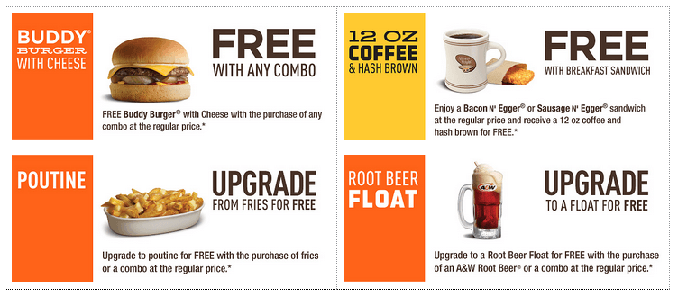 A&W Canada New Printable Coupons: Get a FREE Buddy Burger, FREE Hash