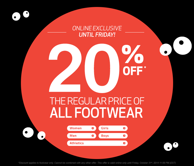 GLOBO Shoes Canada Halloween Offers Save 20 Off All Regular Priced