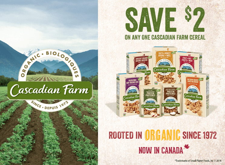 New Save.ca Canada Coupon Save 2.00 Off Cascadian Farms Cereal