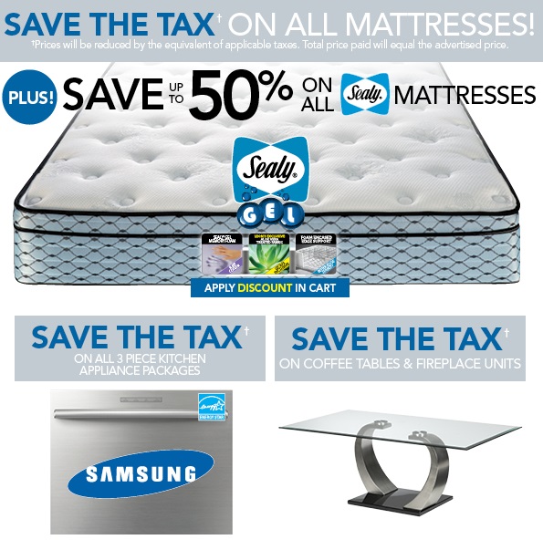 Leon's Canada Deals Save the Tax on ALL Furniture, Mattresses and