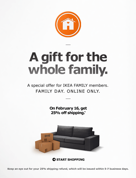 Ikea Canada Deals Ikea Family Members Get 25 Off Shipping on All