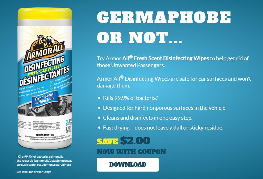 Canadian Coupons Save 2 On Armor All Disinfecting Wipes *Printable
