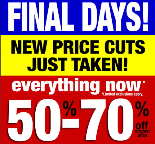 Target Canada Liquidation Update Discounts Now 5070 Off Regular