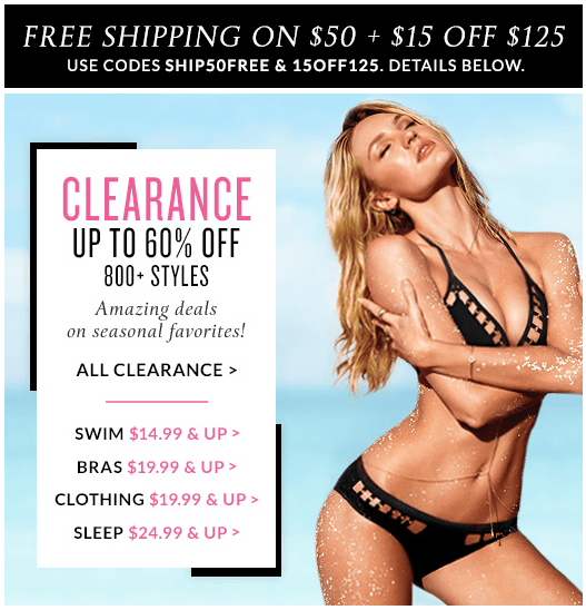 Victoria's Secret Clearance Offers Save Up To 60 Off Clearance Styles