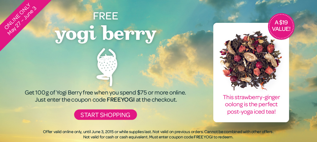 Davids Tea Canada Offers FREE Yogi Berry (100g) When You Spend 75 or More Canadian Freebies