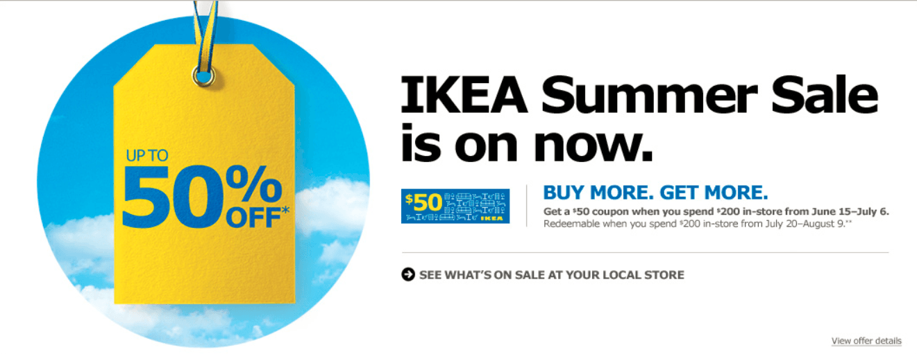 Ikea Canada Summer Sale Up to 50 Off, Plus Get a 50 Coupon When You