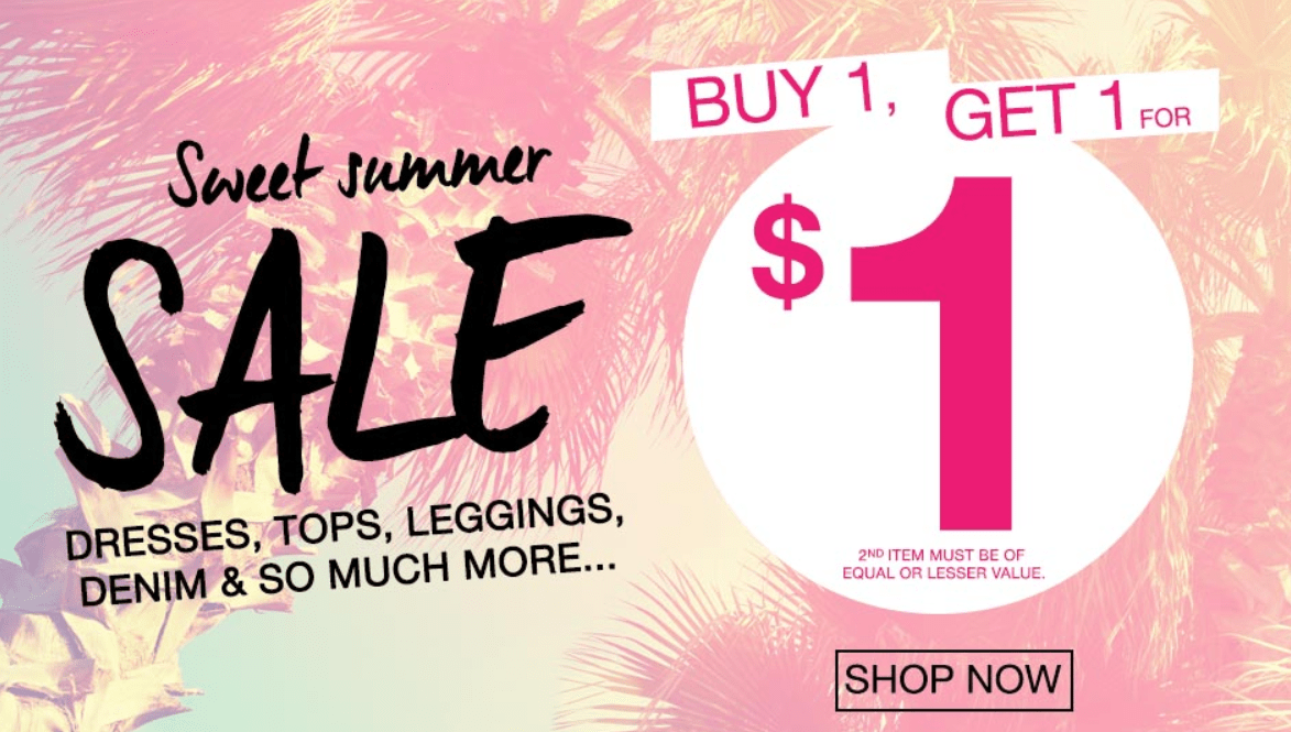 Ardene Canada Summer Sale Buy One Get One for 1 Dresses, Tops