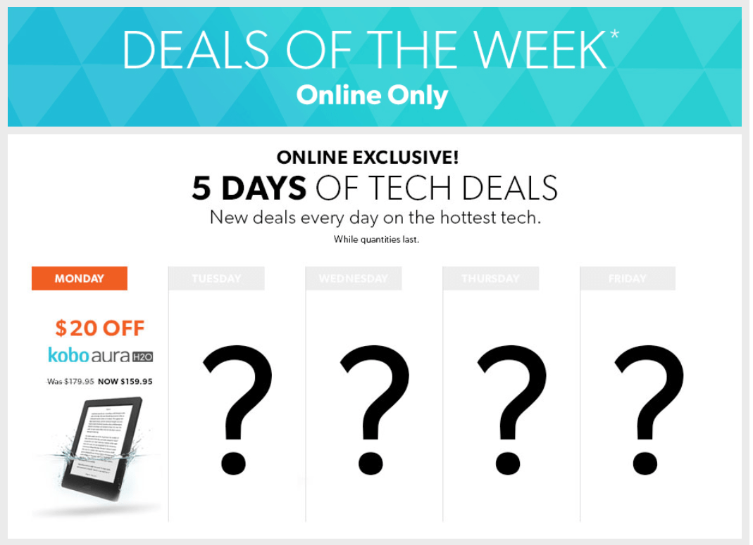 Chapters Indigo Canada Deals Of The Week 5 Days Of Tech Deals Online