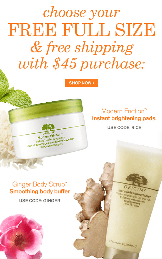 Origins Canada Deals FREE Full Size Sample with 45 Purchase Canadian Freebies, Coupons