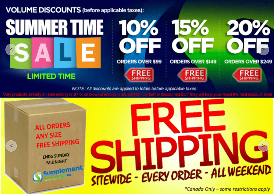 Supplement Source Canada Offers Buy More Save More Up to 20 Off, and