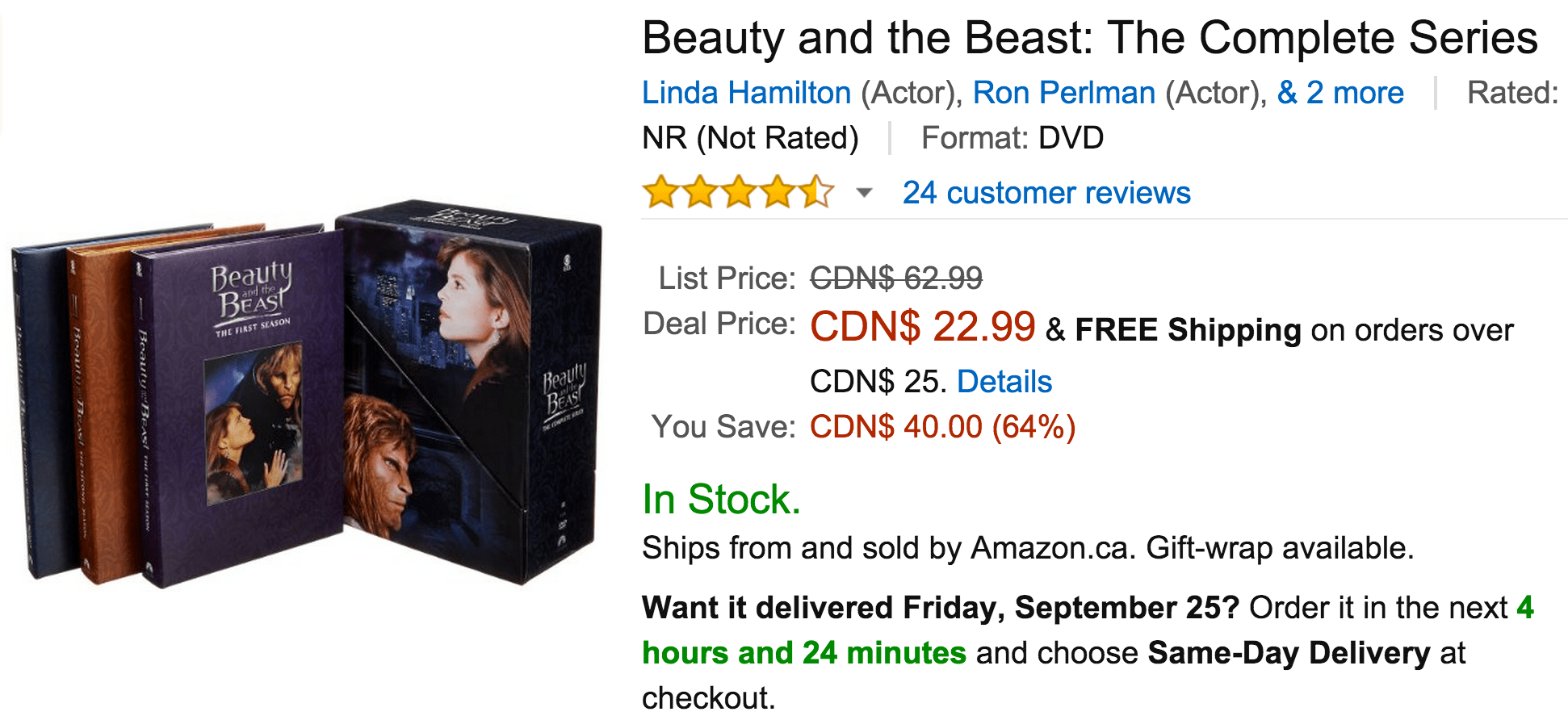 Amazon Canada Deals Of The Day Save 64 On Beauty and the Beast The