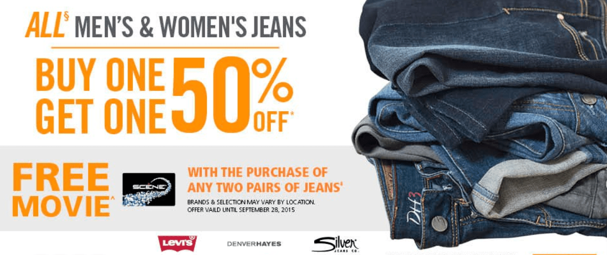 Mark’s Canada Deals Buy 1 Get 1 50 Off Men's and Women's Jeans