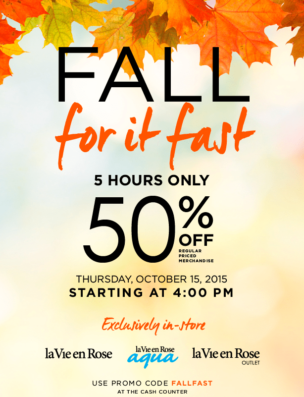 La Vie En Rose Canada Deal Save 50 Off Regular Priced Merchandise In