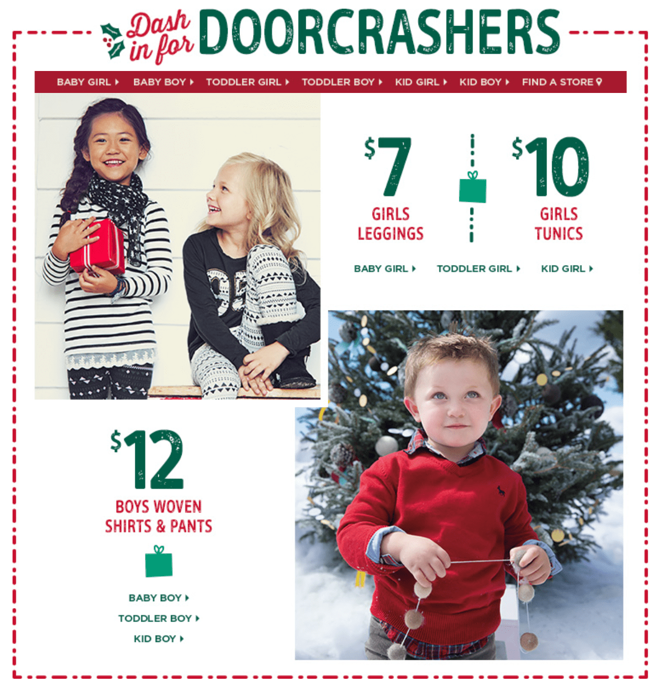Carter's OshKosh Canada Deals Doorcrasher Deals from 7 + FREE