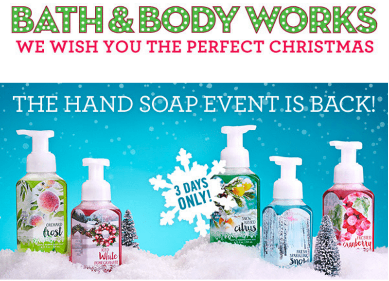 Bath & Body Canada Offers Hand Soaps, 10 for 35.50 or 5 for 25.50