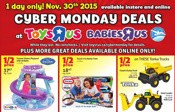 Toys R Us Cyber Monday 2015 Flyer Sneak Peek & Deals